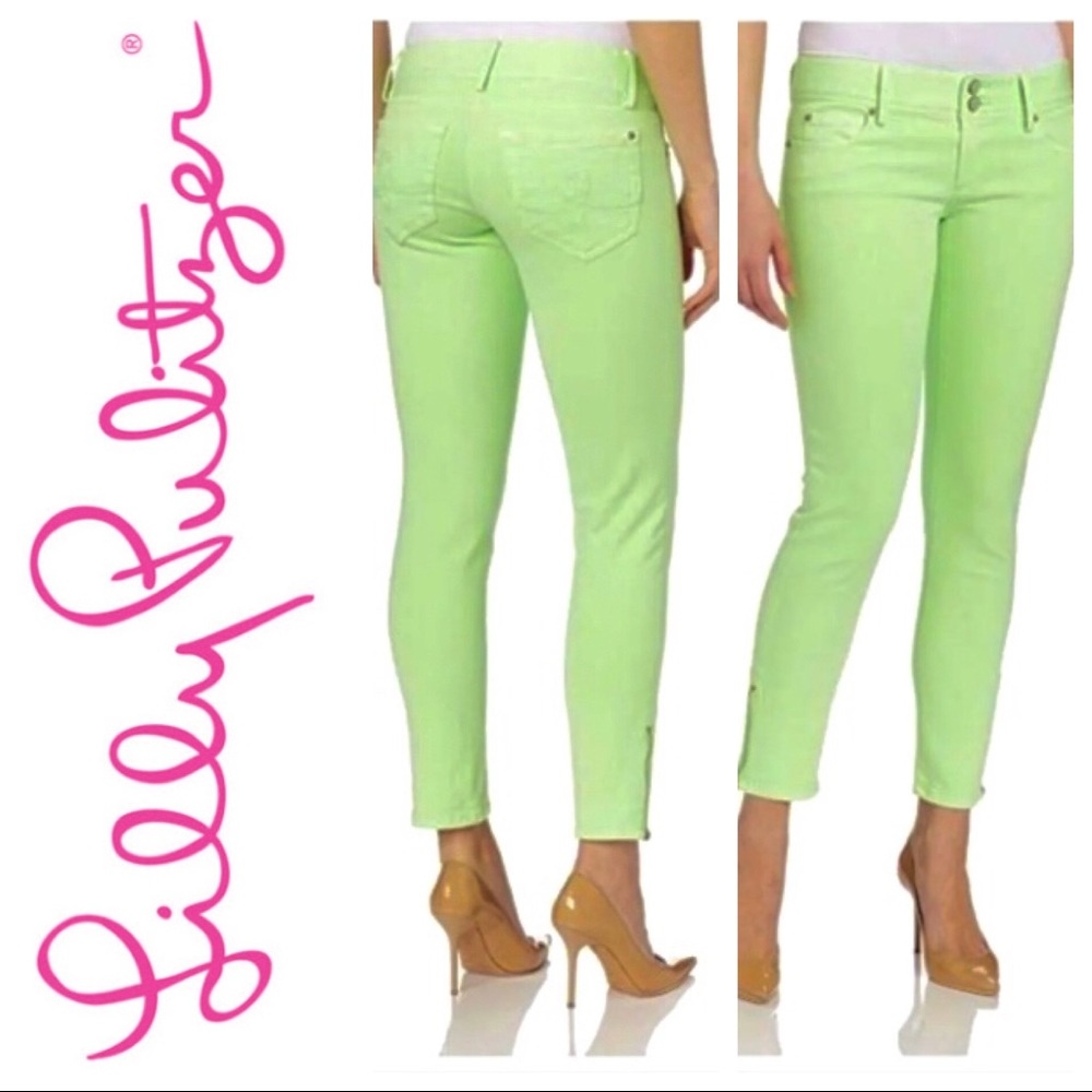 SOLD Lilly Pulitzer Worth Skinny Mini Zip Jean